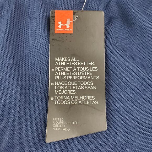 NWT Under Armour Men's Med Fitted Performance Taper Joggers Dark Blue Zipper Leg - Picture 3 of 13